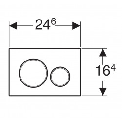 Geberit Plaque de déclenchement Sigma 20 chromé 115.882.KH.1 Geberit Kobleo