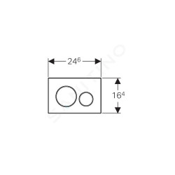 Geberit Plaque de déclenchement 115.882.KL.1 Sigma 20 blanc chromé mat Geberit Kobleo