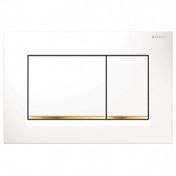 Geberit Plaque de déclenchement 115.883.KK.1 Sigma 30 blanc doré Geberit Kobleo