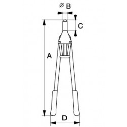Bahco Pince à riveter à levier 520 mm long manches 1467-520 Bahco Kobleo