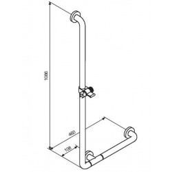 Normbau Poignée de sécurité Diam 34 mm 460x1086mm Kobleo