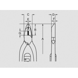 Bahco Pince à freiner avec finition phosphatée, 224 mm 2855 Bahco Kobleo