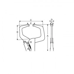 Bahco Pince-étau à col de cygne 280 mm chromée 2963-280 Bahco Kobleo