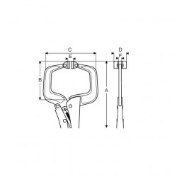 Bahco Pince-étau en C à mors parallèle, 436 mm 2964-450 Bahco Kobleo