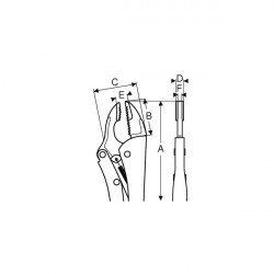 Bahco Pince-étau à mors large, 235 mm chromée 2968-235 Bahco Kobleo
