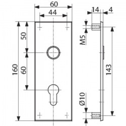 WSS Plaque de propreté Verticale Horizontale pour serrure WSS Kobleo WSS Plaque de propreté Verticale Horizontale pour serrure WSS Kobleo