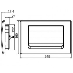 Regiplast Plaque de commande pour bati-support Césame blanche interrompable Kobleo