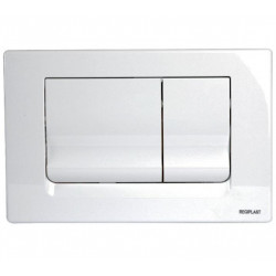 Regiplast Plaque de commande pour bati-support Césame blanc débit double Kobleo