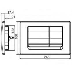 Regiplast Plaque de commande pour bati-support Césame blanc débit double Kobleo