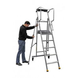 Centaure Plate-forme de rayonnage aluminium Haut. travail 3 m 4 marches ERM Kobleo