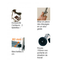 Centaure Plateforme Individuelle Roulante à haut. Fixe avec étayages h:3m2 PL5 Centaure Kobleo