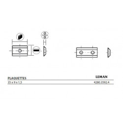 Leman Plaquette carbure réversibles 35x9x1,5mm 4280.3592.4 Leman Kobleo
