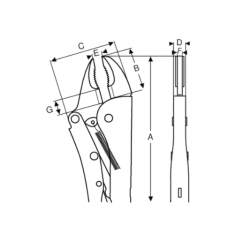 Irimo Pince-étau à bec coudé avec coupe-fil 42 mm 641-190-1 Irimo Kobleo