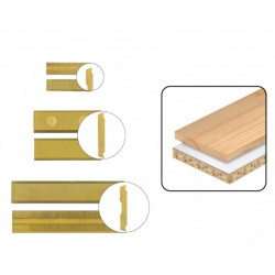 Leman Plaquette Reversible Titane 30x10x1,5 / 4 Coupes / Meches D.14 à 22 Leman Kobleo