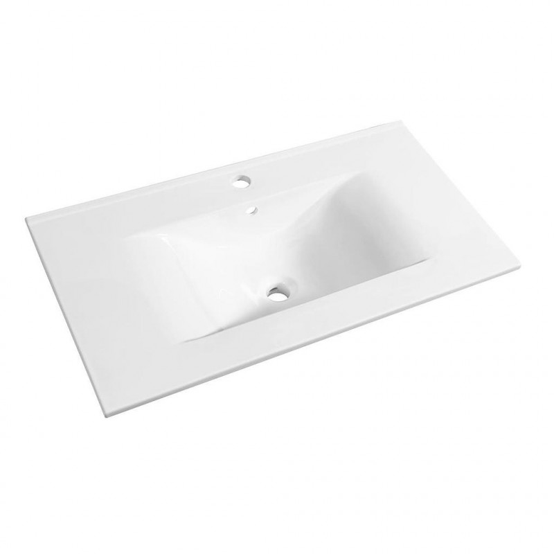 Allibert Plan de toilette 90 cm simple vasque céramique blanc SOFT Kobleo