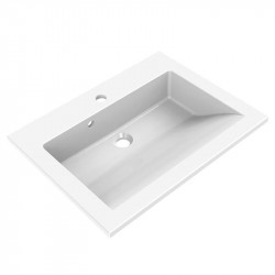 Allibert Plan de toilette simple vasque 60 cm Blanc brillant SLIDE Kobleo