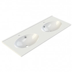 Allibert Plan de toilette 120 cm double vasque blanc CUP Kobleo