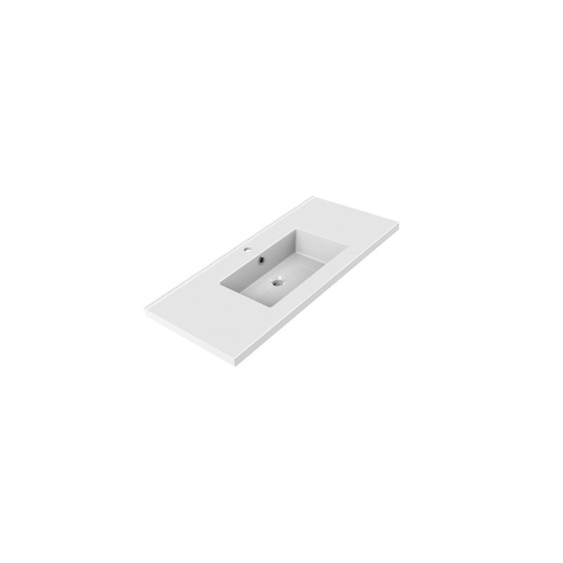 Allibert Plan de toilette simple vasque céramique 805 x 35 x 462 cm Blanc brill Kobleo