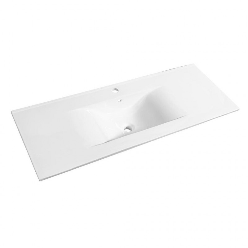 Allibert Plan de toilette 120 cm simple vasque céramique blanc SOFT Kobleo