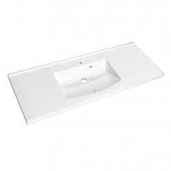 Allibert Plan de toilette simple vasque 120 cm Blanc brillant FLEX Kobleo