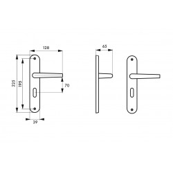 Thirard Poignée de porte intérieure LAURA à condamnation laiton poli 900661 Thirard Kobleo