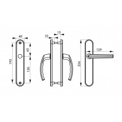 Thirard Poignée de porte intérieure SULTANE sans trou BdC blanc 990400 Thirard Kobleo