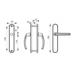 Thirard Poignée de porte intérieure SULTANE sans trou BdC blanc 990440 Thirard Kobleo