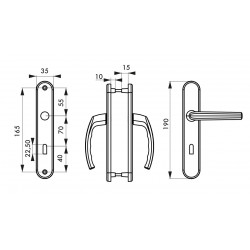 Thirard Poignée de porte intérieure SULTANE trou de clé blanc 990442 Thirard Kobleo