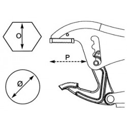 Dolex Pince étau grande capacité bec extra long mâchoire profonde 270mm ouve Kobleo