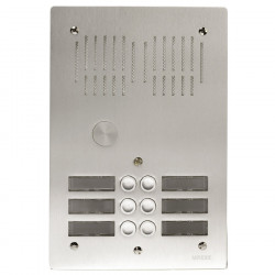 Aiphone Platine de rue 6 boutons encastrée 2 rangées hauteur 270mm PA6B Kobleo