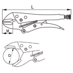 Dolex Pince étau mono serrage mors droit 250 mm PMD250 Dolex Kobleo
