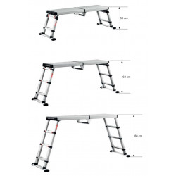 Telesteps Plateforme télescopique SOLID LINE 3 hauteurs TEL-61209 Telesteps Kobleo