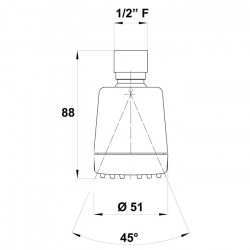 Bossini Pomme de douche orientable à picot 383930 Bossini Kobleo