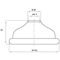 Bossini Pomme de douche laiton Diam 63 mm 527012 Bossini Kobleo