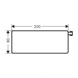 Hansgrohe Porte-savon Casetta'E 200 mm en aluminium chromé Hansgrohe Kobleo