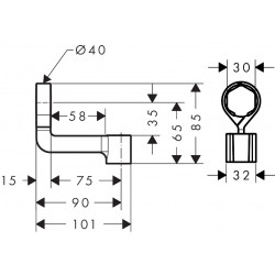 Hansgrohe Porter'Reno métallique finition chromé Hansgrohe Kobleo