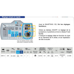 Gys Poste de soudure MIG-MAG 230V 140A SMARTMIG 152 Gys Kobleo