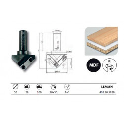 Leman Porte-outils à 45° diam. 50 L.u 29 q.20x50 z1+1 403.20.5829 Leman Kobleo