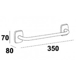 Inda Porte-serviette simple fixe 350mm Kobleo