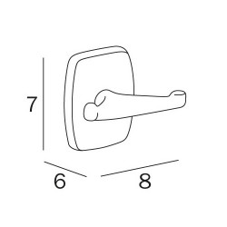 Inda Porte-peignoir double 80 mm Kobleo