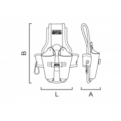 Bahco Porte-outils multifonction en polyester 4750-MPH-1 Bahco Kobleo