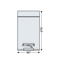 JVD Poubelle à pédale époxy blanc 3L Kobleo