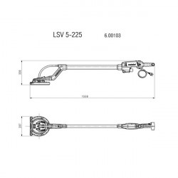 Metabo Ponceuse à bras 500W 225mm LSV 5-225 Metabo Kobleo