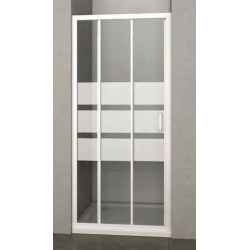 Allibert Porte coulissante 3Volets accès frontal 89-91x185cm sérigraphie horizo Kobleo