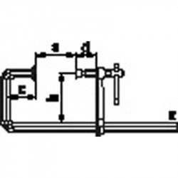 Bessey Presse à col de cygne tout acier GUZK 250/120 mm GU25-12-6ZK Kobleo