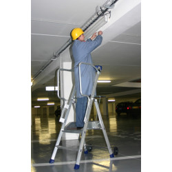 Duarib Plate-forme individuelle en aluminium 2 marches hauteur de travail 245 Duarib Kobleo