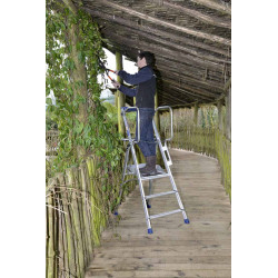 Duarib Plate-forme individuelle en aluminium 3 marches hauteur de travail 270 Duarib Kobleo