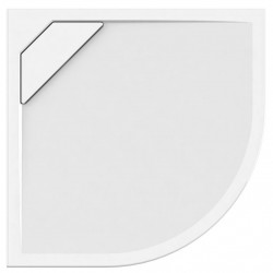 Allibert Receveur de douche 1/4 rond 90 x 90 x 4,5 cm blanc Puretex Kobleo
