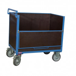 Fimm Chariot conteneur charge 500 kg 1200 x 800 mm (640 L) sans toit Kobleo