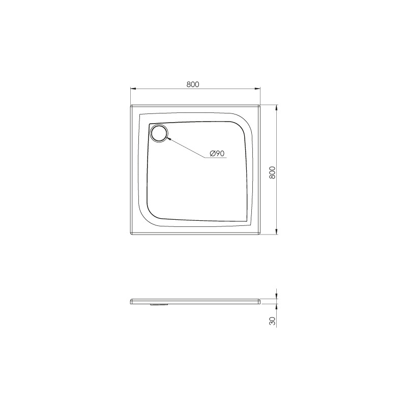 Allibert Receveur de douche 80 x 80 cm noir mat effet pierre Mooneo Kobleo Allibert Receveur de douche 80 x 80 cm noir mat effet pierre Mooneo Kobleo